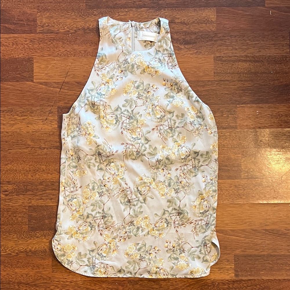 Zimmerman Silk Sleeveless Women's Floral Top Size 0